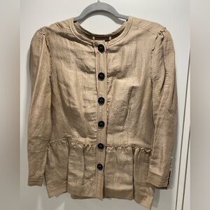 Vintage Burberry Golden Button-Front Women's Jacket